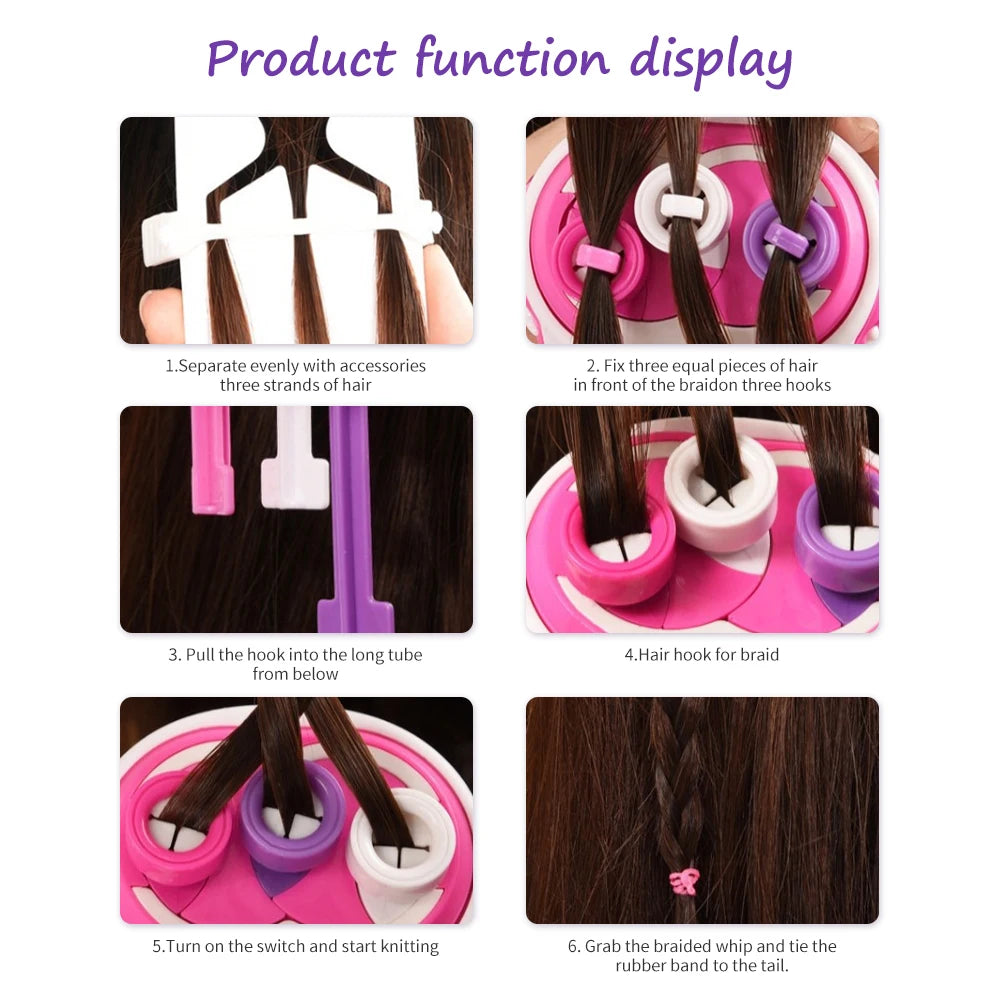Automatic Hair Braider Electric DIY Hair Twist Knitting Weave Machine