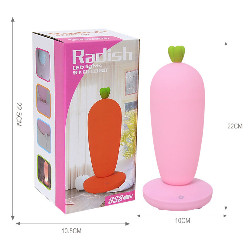 Creative Cartoon Carrot USB Rechargeable Desk Lamp