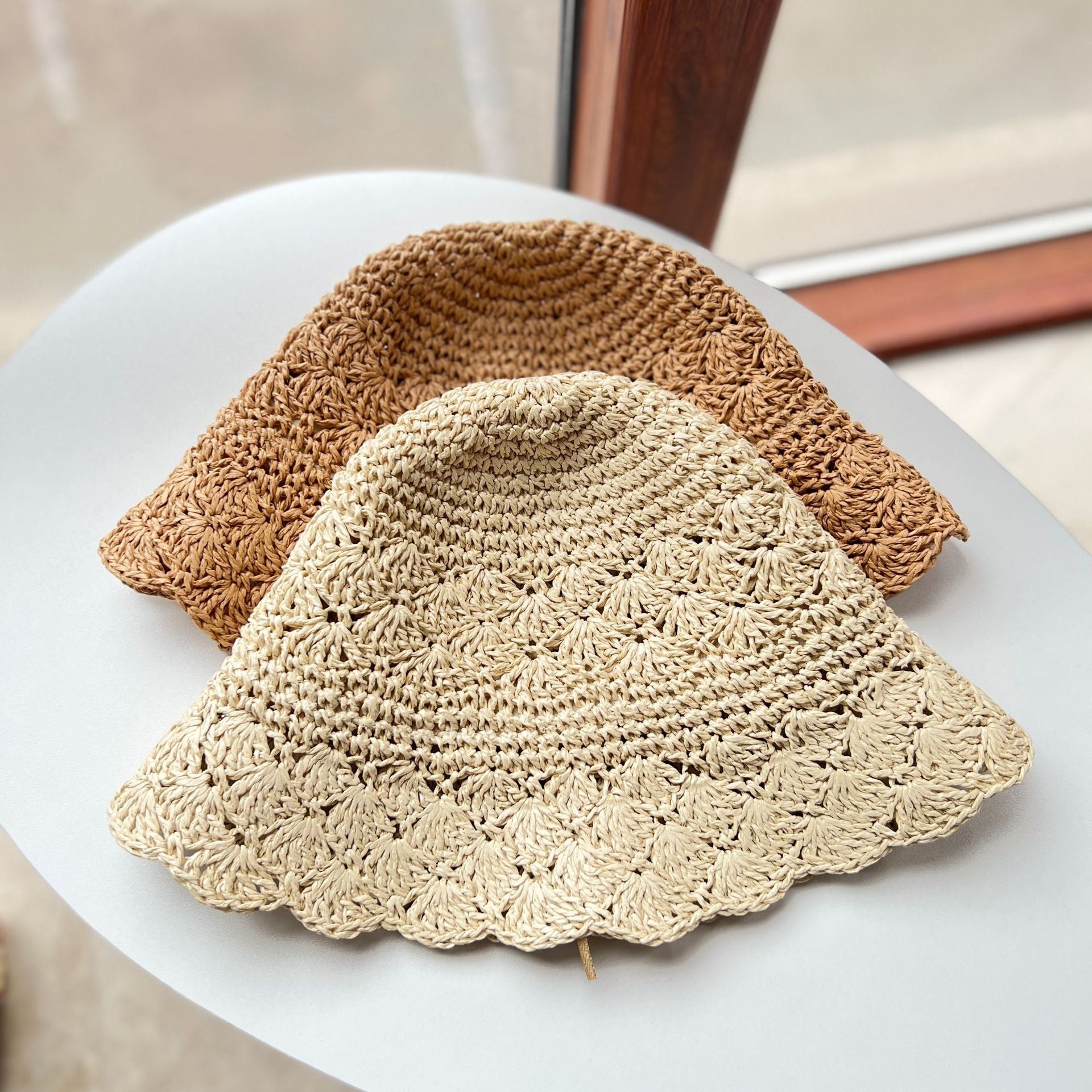 Summer Beach Sunshade Hollow Straw Hat