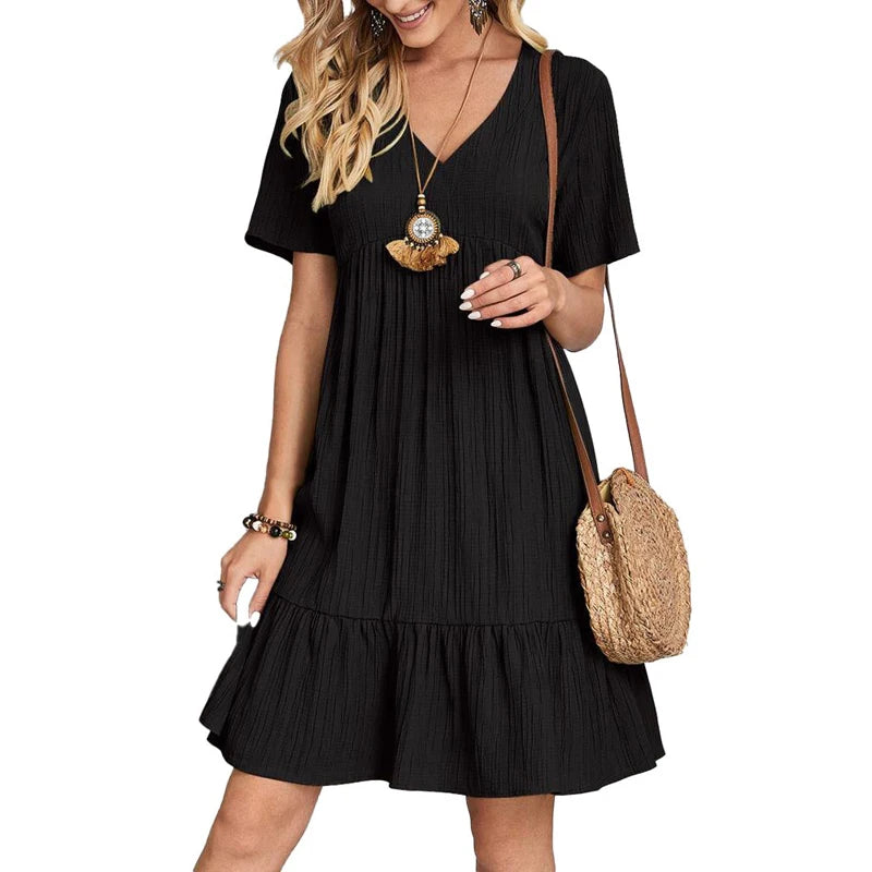 Summer Dress Women 2024 Casual Loose Short Sleeve