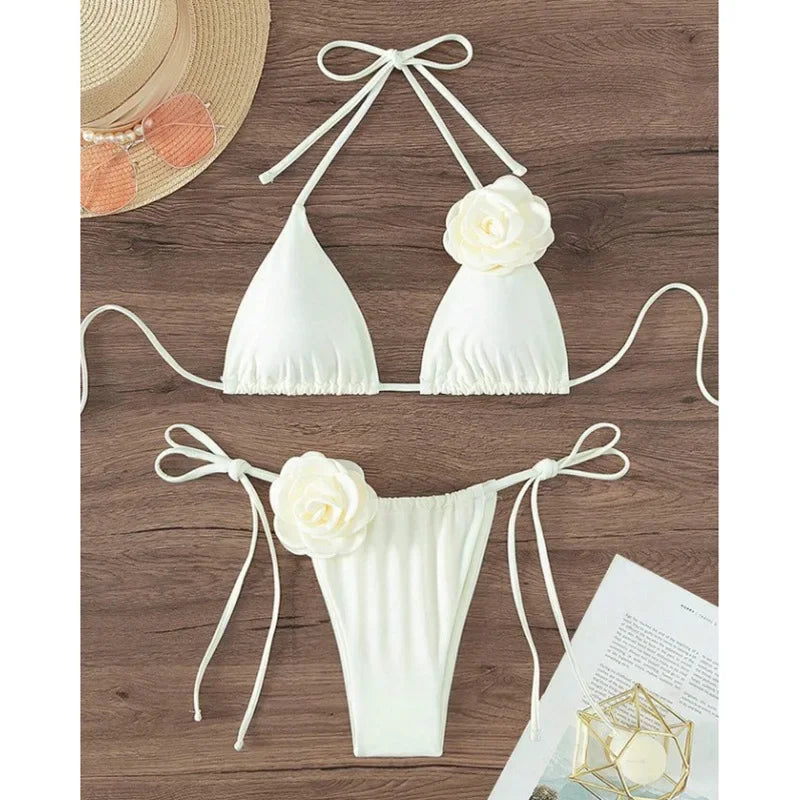 Summer Women Pure Cotton Swimsuit