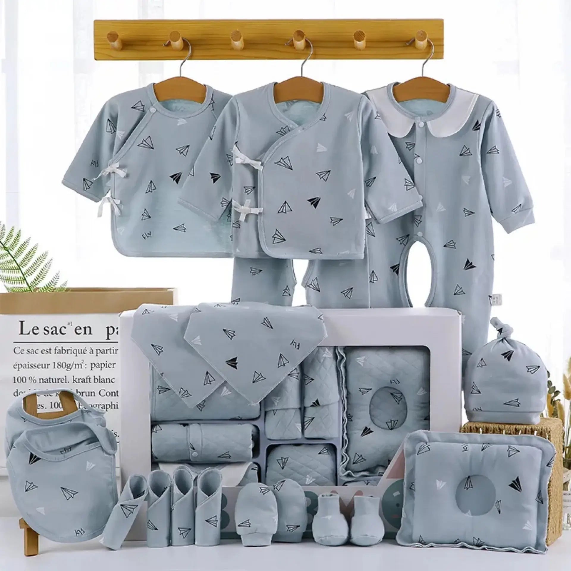 18/22-Piece Newborn Baby Clothes Sets - 100% Cotton Outfits