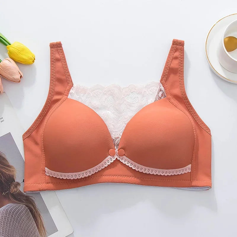 Lace Cotton Maternity Feeding Nursing Bra