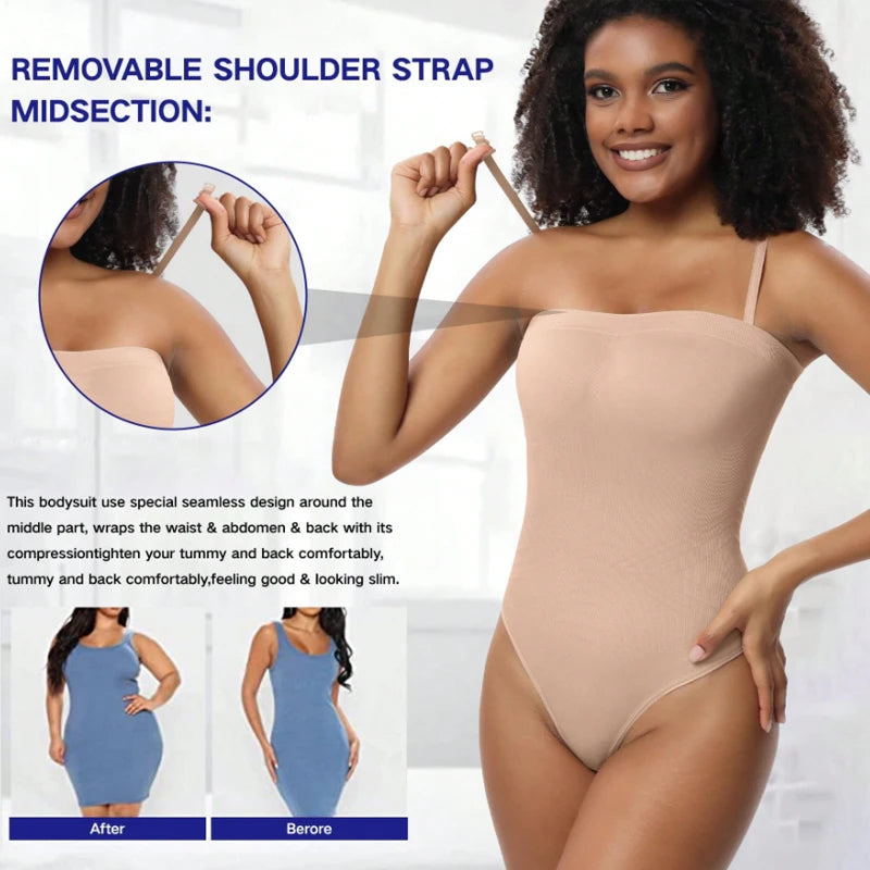 Shoulder Bodysuit Slimming Shapewear