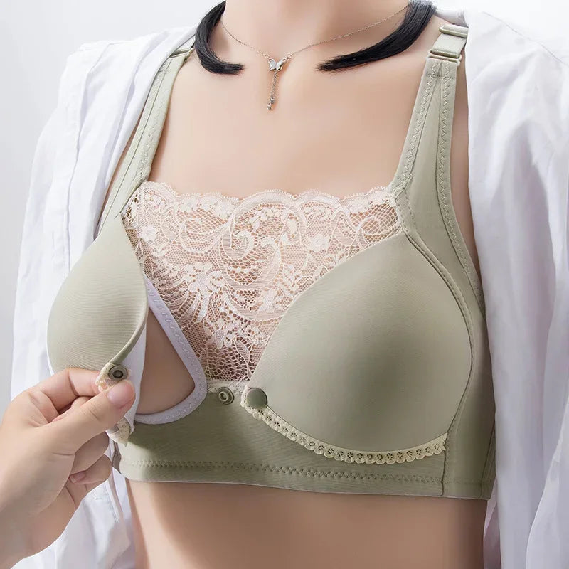 Lace Cotton Maternity Feeding Nursing Bra