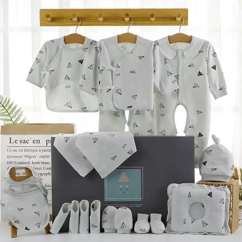 18/22-Piece Newborn Baby Clothes Sets - 100% Cotton Outfits