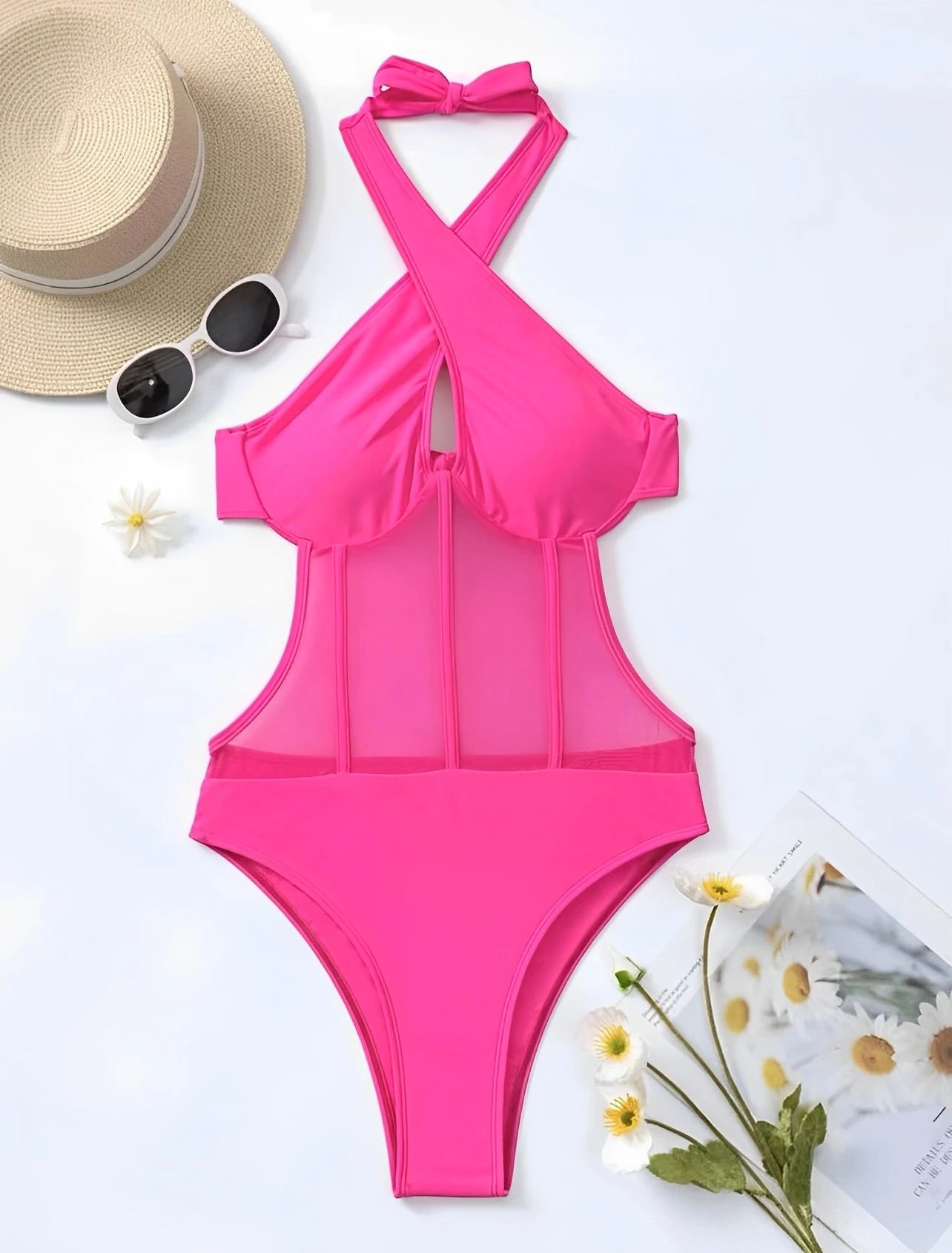 Piece Solid Swimwear