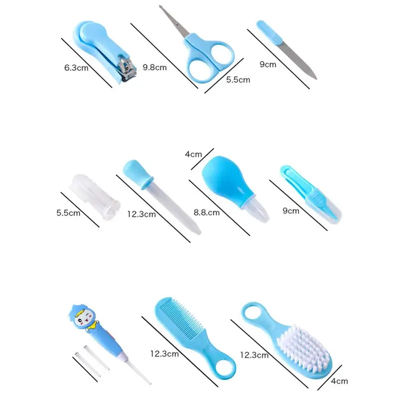 10Pcs Newborn Baby Care Kit - Nail, Hair, Health Tools