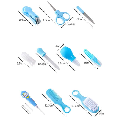 10Pcs Newborn Baby Care Kit - Nail, Hair, Health Tools