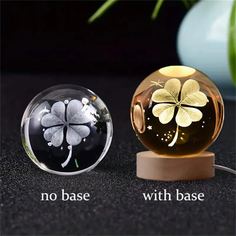 6cm 3D Crystal Solar System Globe