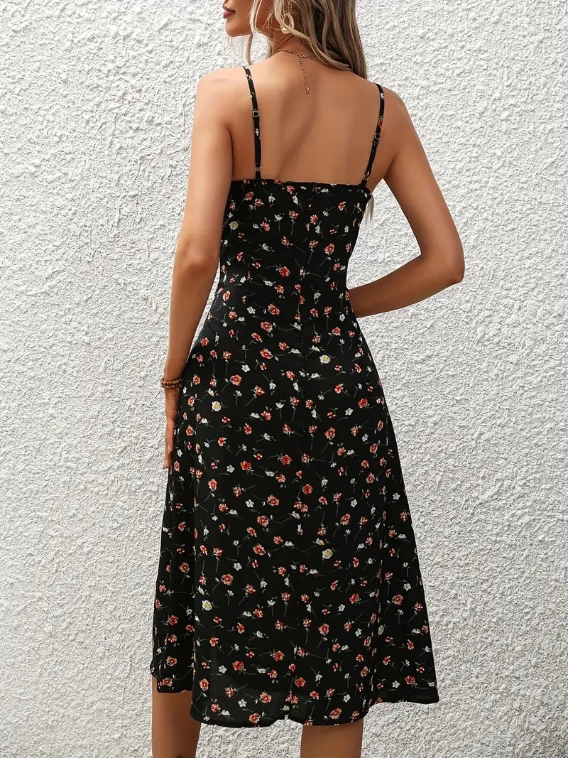 Floral Straps Summer Boho Beach Dress