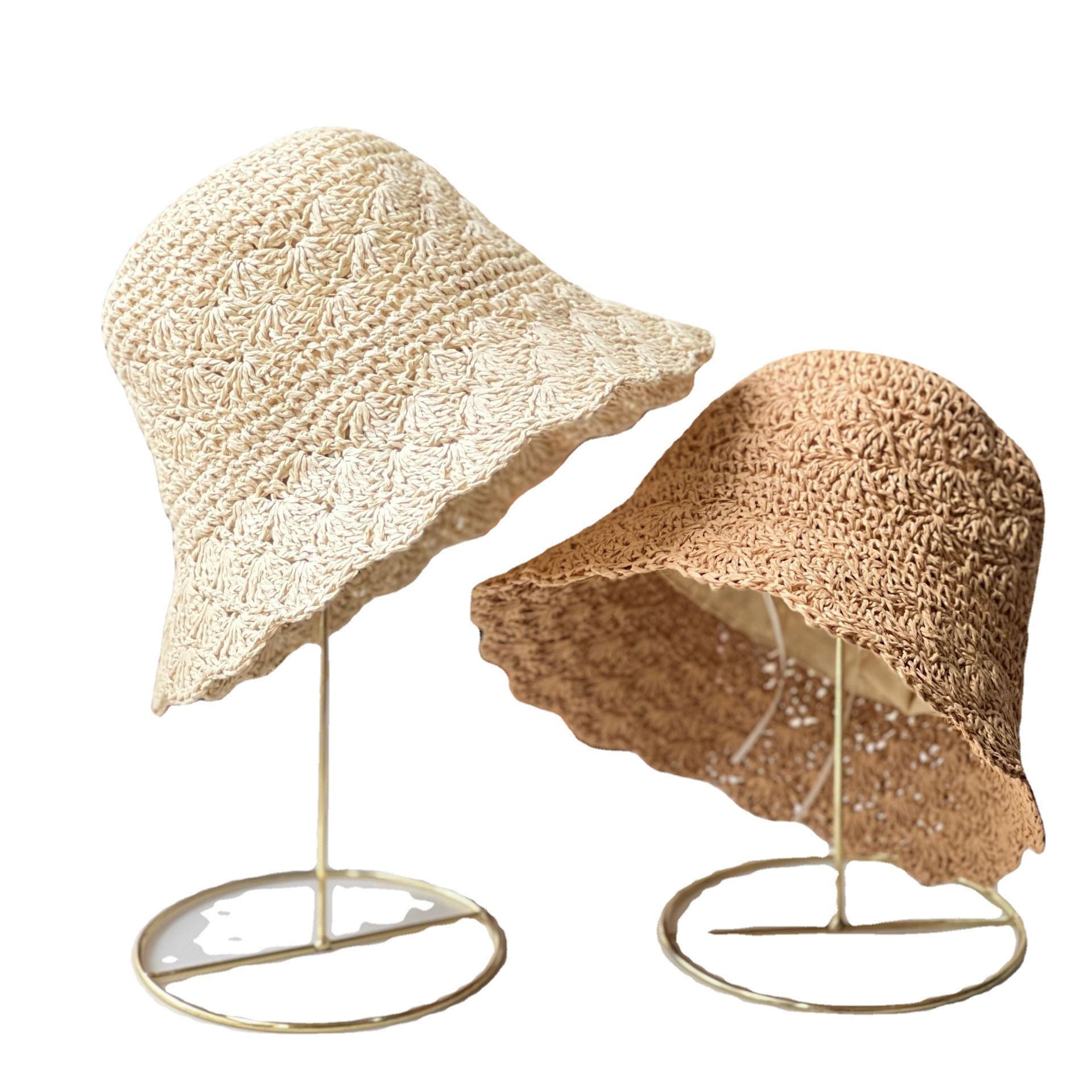 Summer Beach Sunshade Hollow Straw Hat