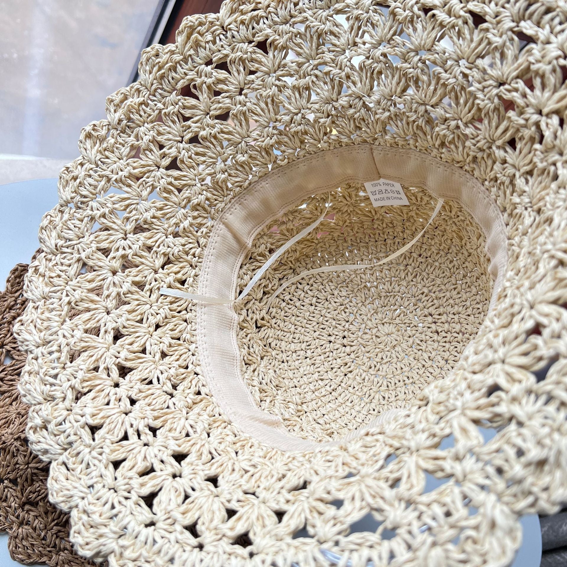 Summer Beach Sunshade Hollow Straw Hat